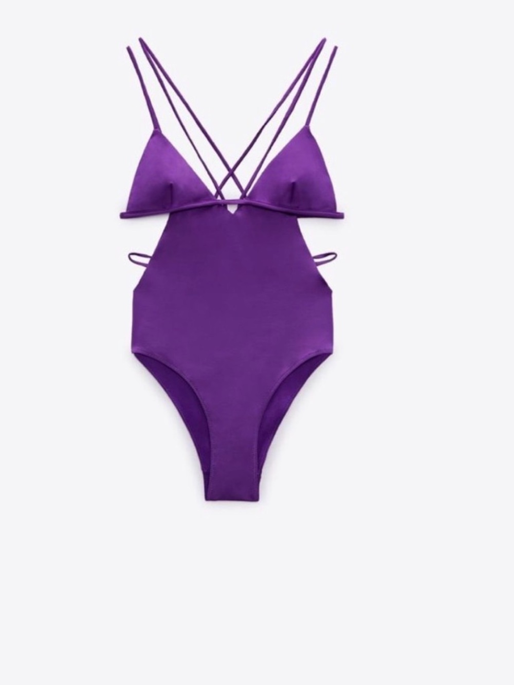Vivid Purple Strappy One-Piece Swimsuit